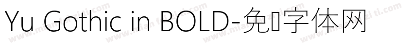 Yu Gothic in BOLD字体转换